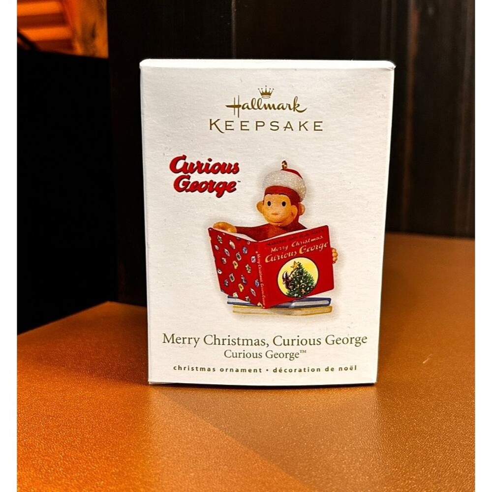 Merry Christmas Curious George 2010 Hallmark Keepsake Ornament with Box (1)